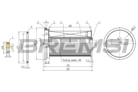 Фільтр паливний BMW 3 (E46) 2.0D 98-05 BREMSI FE0768