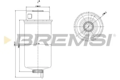 Фільтр паливний Ford Transit 2.0/2.4TDCi 02-06 (знято з виробництва) BREMSI FE0778