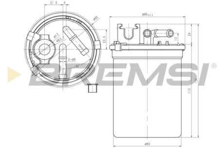 Фільтр паливний Skoda Fabia/VW Polo 1.9TDI 00- BREMSI FE0780