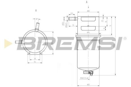 Фільтр паливний VW Amarok 2.0TDI 10- BREMSI FE0790