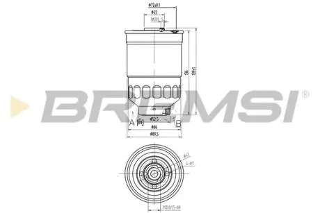 Фільтр паливний Mazda 323 1.6TD/1.7D/2.0D 86-98 BREMSI FE0797