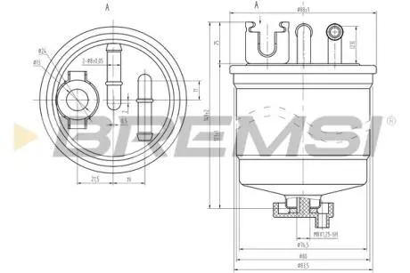 Фільтр паливний VW Polo 1.4TDI-1.9SDI 99-01 BREMSI FE0809
