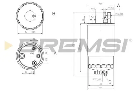 Фільтр паливний Opel Meriva 1.3CDTI 03-10 (OE line) BREMSI FE0811