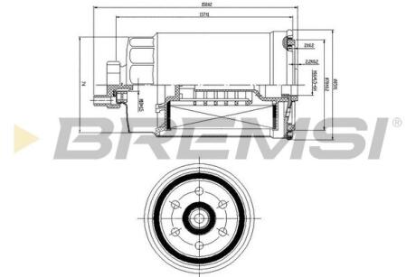 Фільтр паливний Fiat/Iveco 2.5D/2.8D/TD BREMSI FE0815