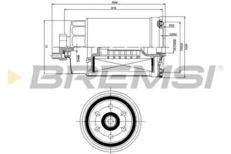 Фільтр паливний Fiat/Iveco 2.5D/2.8D/TD BREMSI FE0815