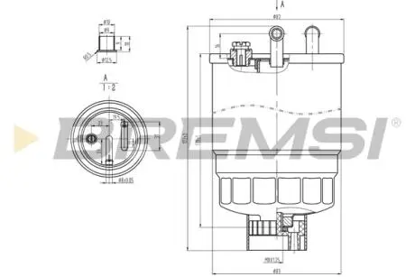 Фільтр паливний VW LT 2.4D/T3 1.6D/TD 78-92/Golf II 83-91 BREMSI FE0818