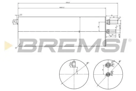 Фільтр паливний Renault Trucks 96-/ГАЗ Газель 2.4D 93-01/2.1TD 02-13/Камаз 5.9 03- BREMSI FE0821 (фото 1)