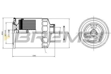 Фільтр паливний Toyota Land Cruiser 100/90/Corolla 2.0D-4.2D 98-07 BREMSI FE0823