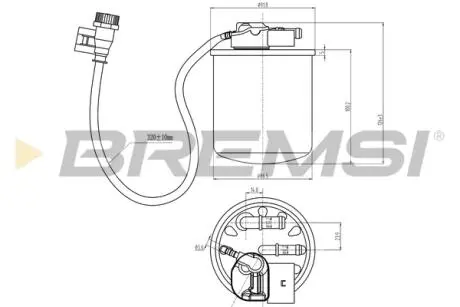 Фільтр паливний MB Vito (W447) 116 CDI 14- OM651 BREMSI FE0824