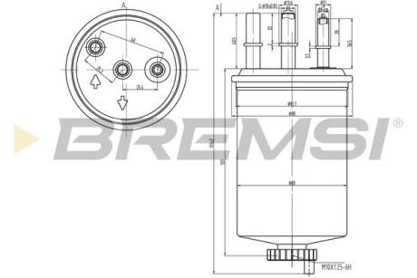 Фільтр паливний Ford Connect 1.8Di (90ps) BREMSI FE0828