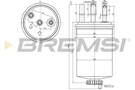 Фільтр паливний Ford Connect 1.8Di (90ps) BREMSI FE0828