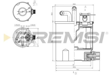 Фільтр паливний Nissan Navara/Armada 2.5dCi 05- BREMSI FE0833 (фото 1)