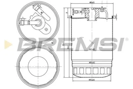 Фильтр топливный BMW 330D/530D 98- BREMSI FE0837