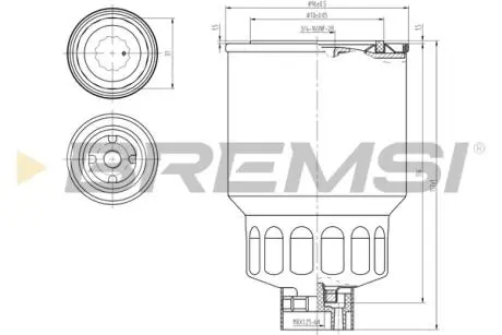 Фільтр паливний Nissan Almera 2.2Di/dCi 00-06/Pathfinder 2.5 dCi 05-/X-Trail 2.2dCi 01-13 BREMSI FE0838