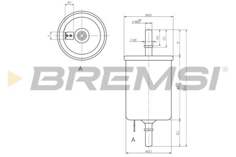 Фільтр паливний Chevrolet Aveo/Kalos 1.2-1.4 i 03- BREMSI FE0844