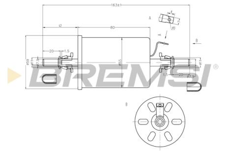 Фільтр паливний Opel Combo/Daewoo Lanos 1.4-1.6 BREMSI FE0845