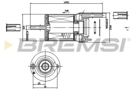 Фільтр паливний Skoda Fabia/VW Polo 1.2/1.4 01- BREMSI FE1018