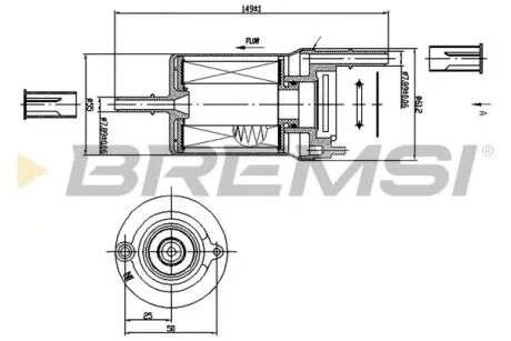 Фільтр паливний Skoda Fabia/VW Polo 1.2/1.4 01- BREMSI FE1018