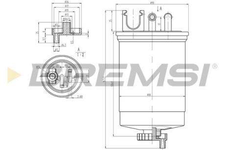 Фільтр паливний VW T4 1.9-2.5TDI BREMSI FE1310