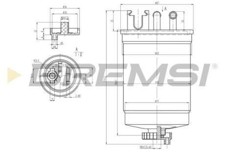 Фільтр паливний VW Caddy II 1.9TDI/SDI 95-04 BREMSI FE1311