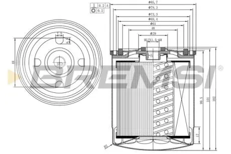 Фільтр паливний MB OM601-602 BREMSI FE1312