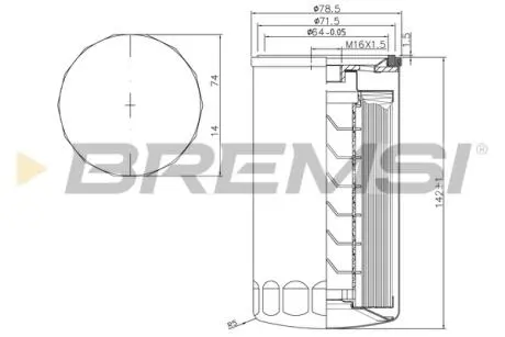 Фільтр паливний BMW 3 (E36)/5 (E34/E39)/7 (E38) 2.5D 91-04 (M51) BREMSI FE1314