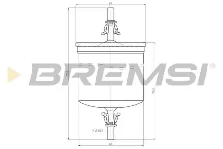Фільтр паливний Volvo S40/S60/S80/V40/V70 1.6-2.9i 95-10 BREMSI FE1891
