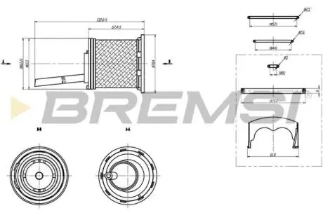 Фільтр паливний Audi A4/A5/A6 2.0TFSI/3.0TDI 16- BREMSI FE2439