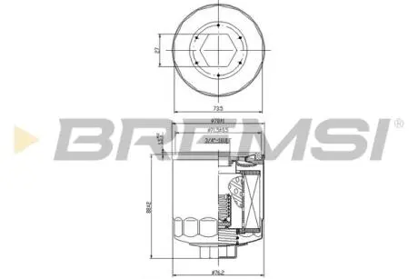 Фільтр масляний VW Caddy II 1.4/1.6i / Golf IV/V/Seat BREMSI FL0023