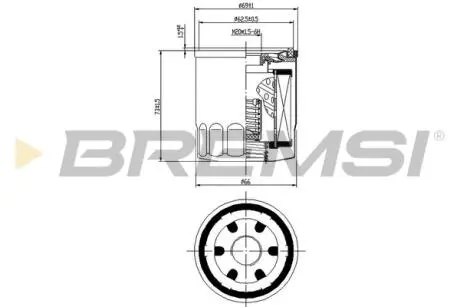 Фільтр масляний Renault Kangoo 1.2 97-09 (бензин) BREMSI FL0024