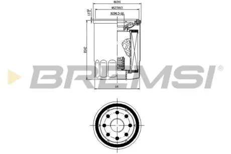 Фильтр масляный Mazda 626 II-V 1.8-2.0/ Mitsubishi Lancer 1.3-1.8 89- BREMSI FL0025
