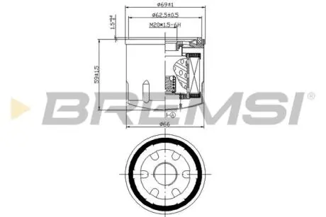 Фильтр масляный Renault Kangoo 1.2 97-09 (бензин) BREMSI FL0028