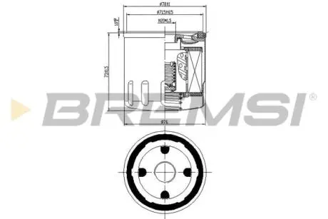 Фільтр масляний Fiat Doblo 1.9JTD BREMSI FL0031