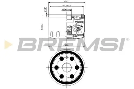 Фільтр масляний Renault Kangoo/Trafic/Opel Vivaro 1.9D/1.5dCi/1.4i/1.6i (низький) BREMSI FL0140