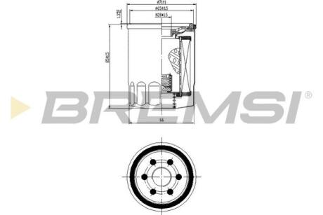 Фільтр масляний Fiat Doblo 1.2/1.4 00-/Opel Combo 1.4 12- BREMSI FL0144 (фото 1)