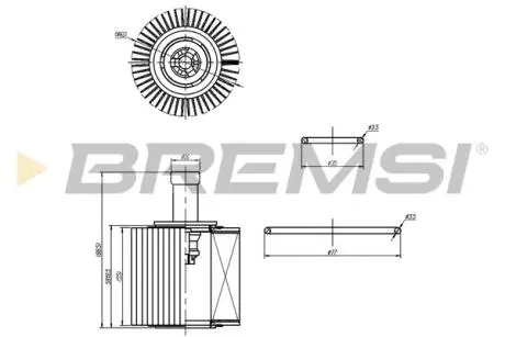 Фильтр масляный Subaru Justy IV/Trezia/Toyota Auris/Corolla/IQ/Verso S/Yaris 1.0-1.5 05- BREMSI FL0252
