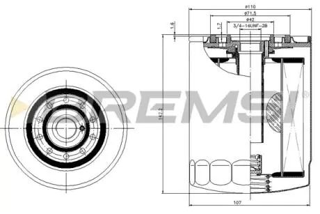 Фільтр масляний Renault Master/Peugeot Boxer/Fiat Ducato/Citroen Jumper 2.5D/2.8DTI/HDI 80- BREMSI FL0297