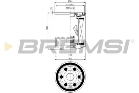 Фільтр масляний Citroen Berlingo/Peugeot Partner/Fiat Scudo 1.8/1.9D/1.4i/1.8i 96-99 BREMSI FL0300