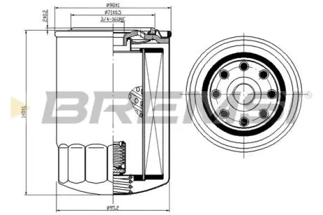 Фільтр масляний Toyota Land Cruiser (J4/J5/J6/J7/J8) 2.4-3.4 D/2.4-4.5 69-97 BREMSI FL0301