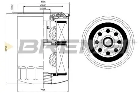 Фільтр масляний Nissan Primera/Almera/Patrol 2.0D/2.8TD 88-02 BREMSI FL1420