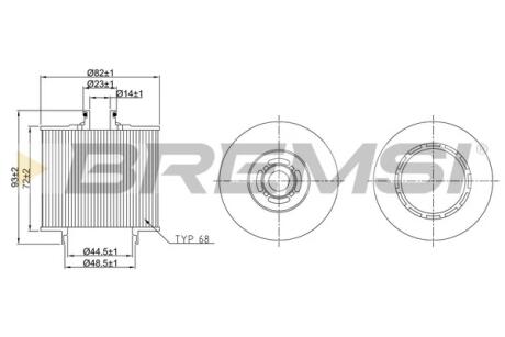 Фильтр масляный Volvo XC40 1.5 18- (OE line) BREMSI FL2544