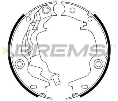 Колодки ручного тормоза Hyundai Accent III 05-10/Kia Rio II 05- BREMSI GF0759
