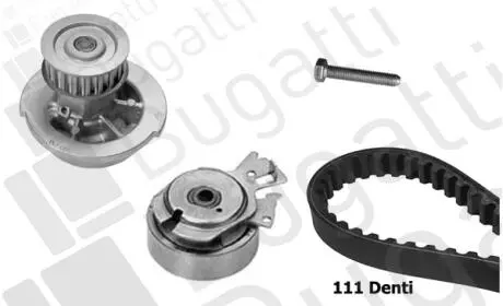Комплект ГРМ + помпа Daewoo Lanos 1.3/1.5 97- BUGATTI KBU9102A