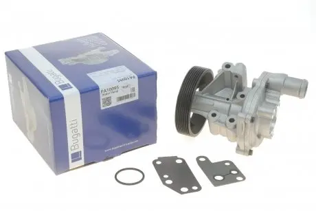 Помпа води Ford Transit VII/VIII 2.4DI/TDCi/TDE 00-14 (R/B) (8 лоп.) (7 кан.) (з корпусом) BUGATTI PA10095