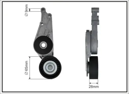 Натяжник паска приводного Audi A4/A6 1.6/1.8T/2.0 CAFFARO 112000SP