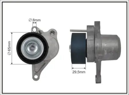 Натяжний механізм з роликом паска поліклинового Renault/Opel 2.0dCi, 2.3CDTi CAFFARO 132399SP