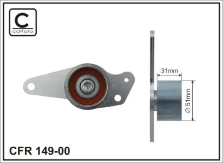 Ролик промежуточный ремень ГРМ Mitsubishi Carisma, Opel Arena, Renault 11/19 I/19 II/21/Clio I, Volvo 340-360/440 K/460 L/480 E/S4 1.6-2.0 08.84-08.03 51x18x31 CAFFARO 14900