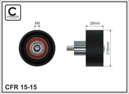 Ролик промежуточный ремень ГРМ Ford Coguar/Focus/Maverick/Mondeo II/Tourneo Connect/Transit Connect, Mazda Tribute 1.6/1.8/2.0 08.96- 60x8x29 CAFFARO 1515