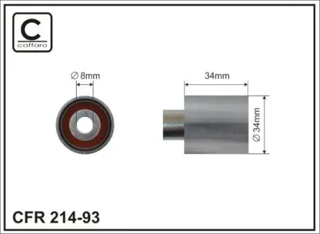 Ролик проміжний ремня ГРМ Subaru Forester/Impreza/Legacy I 2.0 05.92-09.02 31x8x34 CAFFARO 21493