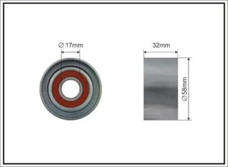 Ролик ГРМ натяжн.Tucs 2.0CRDI,Acc 1.5CRDI /58*33*17/ CAFFARO 224-101